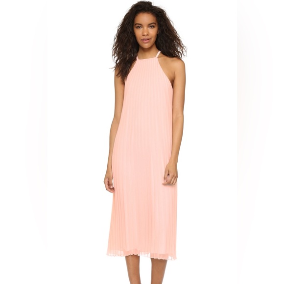 Likely Light Pink Accordion Pleat Midi Dress - Picture 3 of 11